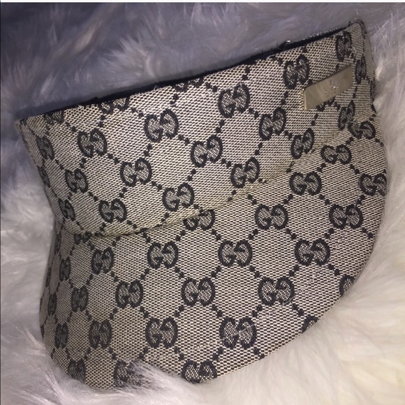 Gucci unisex canvas gray adjustable visor hat - Picture 1 of 5